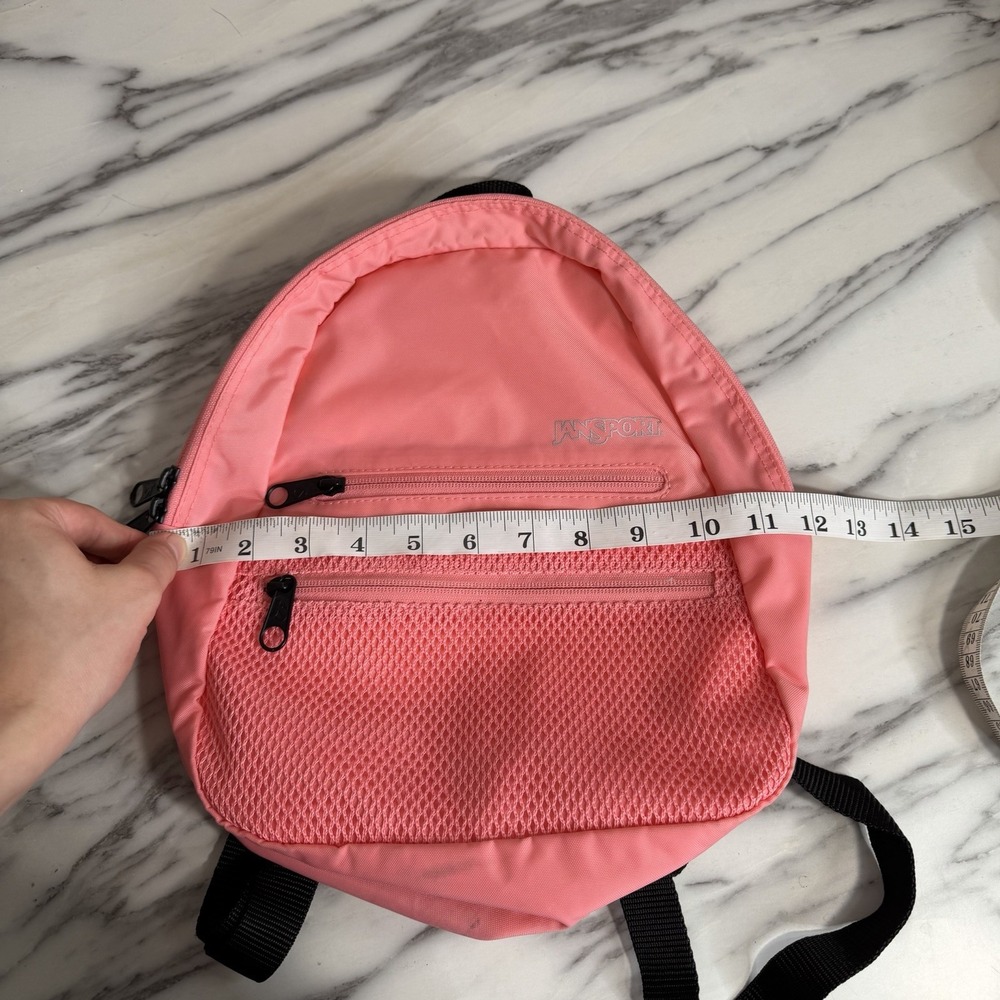 Jansport Mini Backpack Half Pint TR pink Pockets Zip Trail Outdoors - Picture 8 of 8